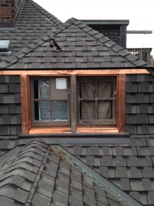 Everest Roofing & Construction - Copper trim in profress